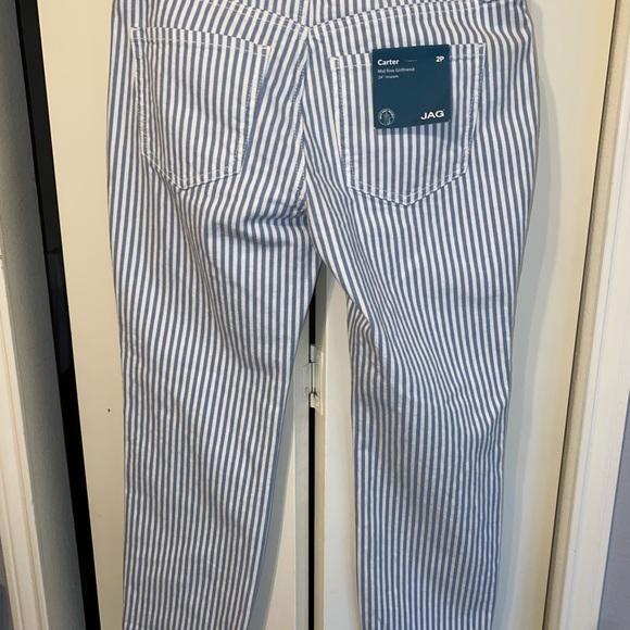 Jag Jeans Blue and White Striped Denim - Picture 5 of 16